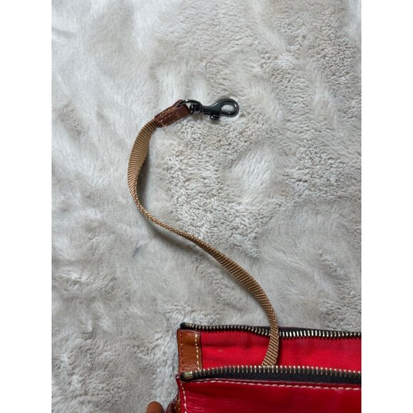 Dooney & Bourke Red Leather Crossbody Bag W/ Tassels Adjustable Strap Boutique - Picture 11 of 15